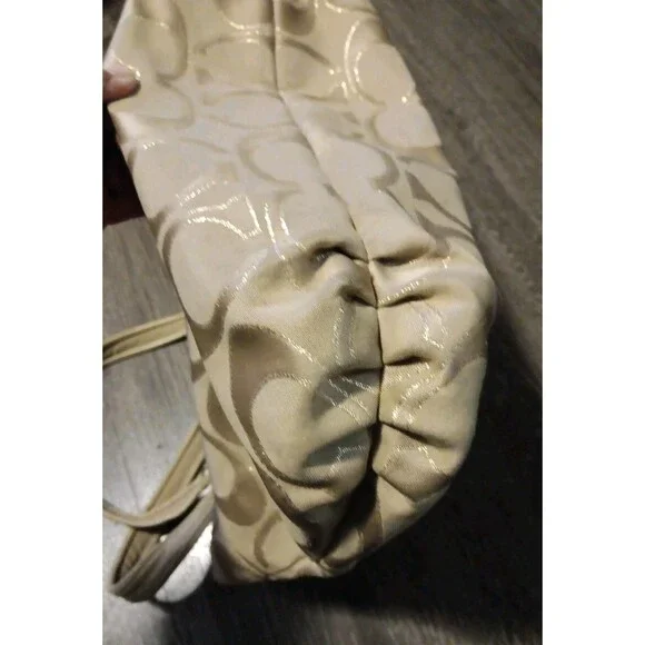 Coach Signature Logo Poppy Lurex Glam Glitter Sateen Tote Bag H1 193 17890 - Picture 8 of 13